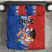 Chile Flag Map Bedding Set Happy Independence Day