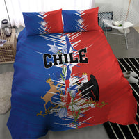 Chile Flag Map Bedding Set Happy Independence Day