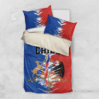 Chile Flag Map Bedding Set Happy Independence Day