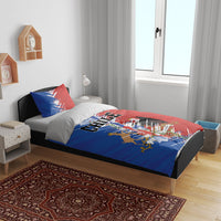 Chile Flag Map Bedding Set Happy Independence Day