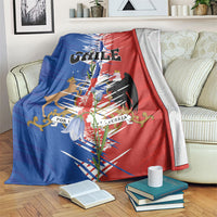 Chile Flag Map Blanket Happy Independence Day