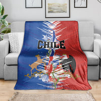 Chile Flag Map Blanket Happy Independence Day
