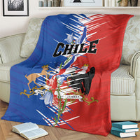 Chile Flag Map Blanket Happy Independence Day