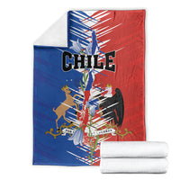 Chile Flag Map Blanket Happy Independence Day