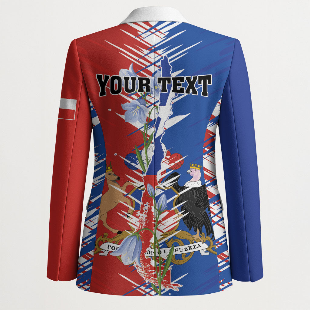 Personalized Chile Flag Map Blazer Happy Independence Day