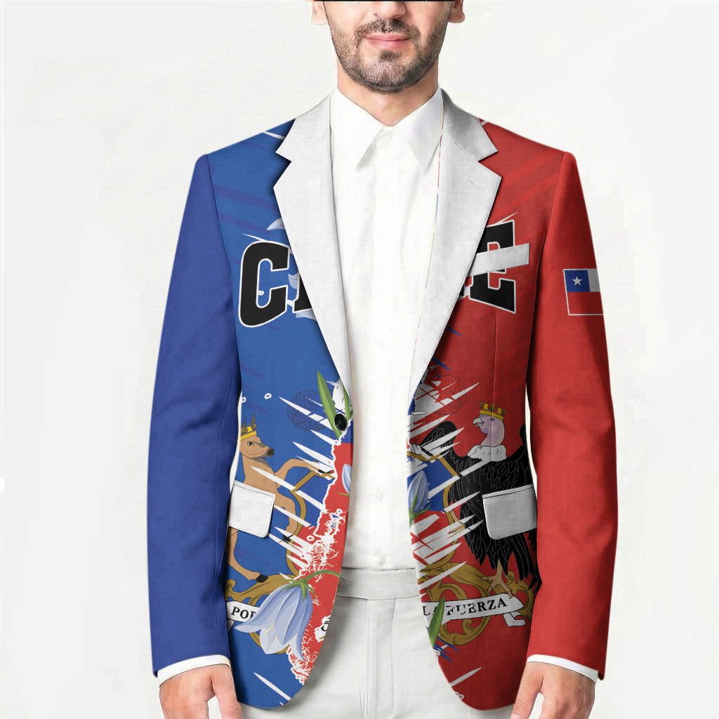 Personalized Chile Flag Map Blazer Happy Independence Day