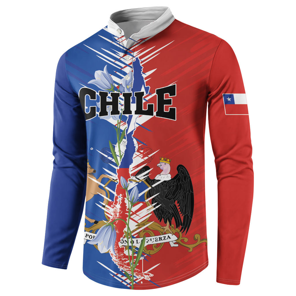 Personalized Chile Flag Map Button Sweatshirt Happy Independence Day