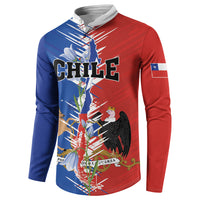 Personalized Chile Flag Map Button Sweatshirt Happy Independence Day