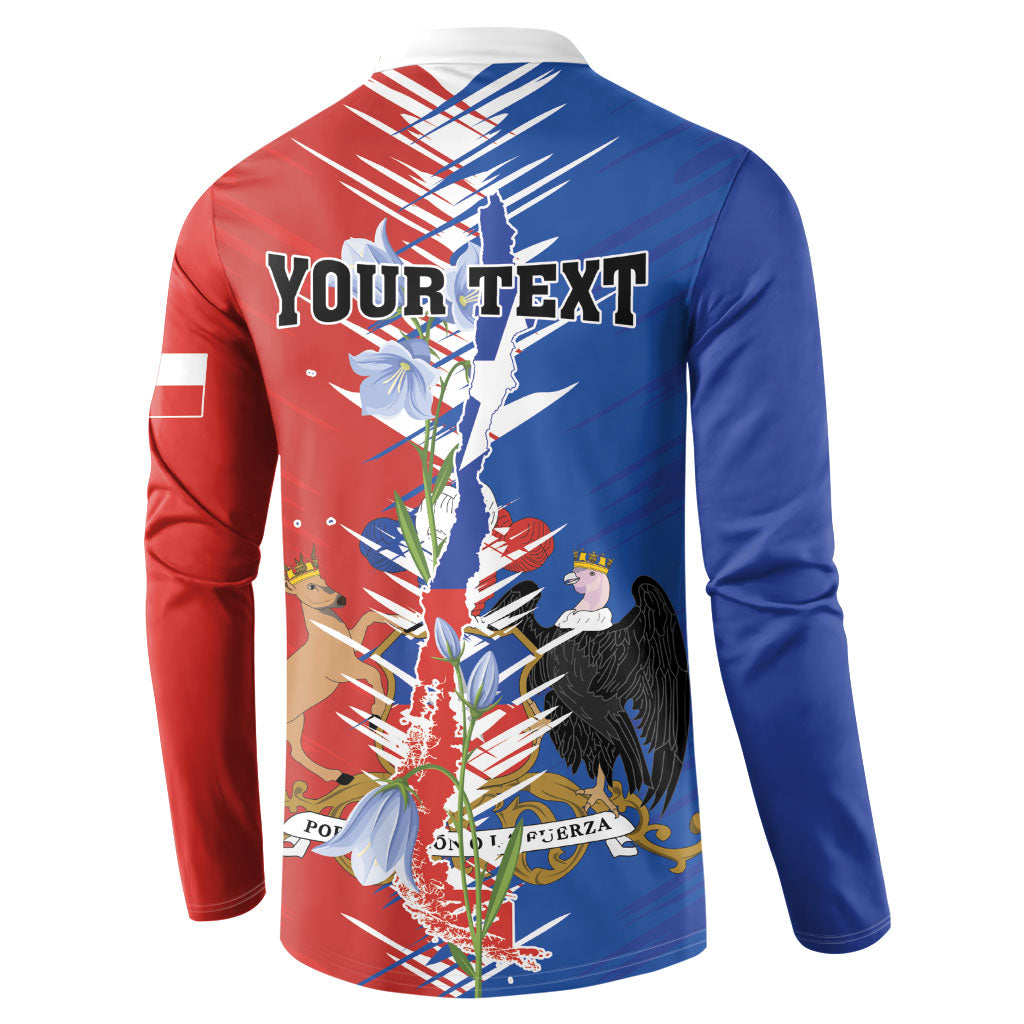 Personalized Chile Flag Map Button Sweatshirt Happy Independence Day