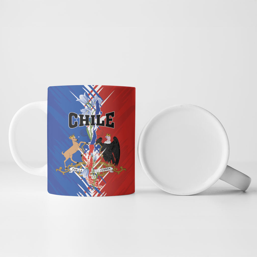 Personalized Chile Flag Map Ceramic Mug Happy Independence Day