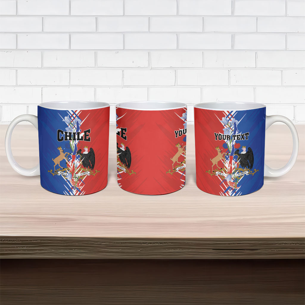 Personalized Chile Flag Map Ceramic Mug Happy Independence Day