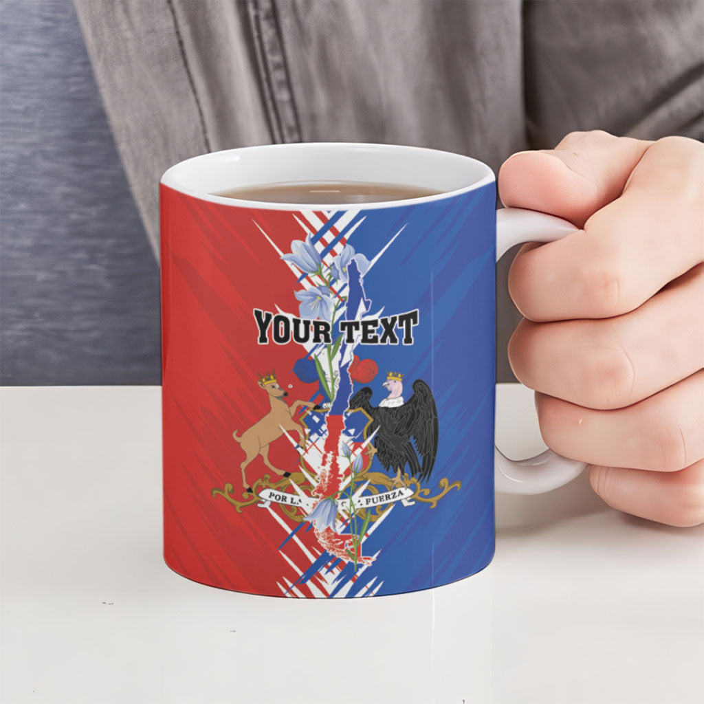 Personalized Chile Flag Map Ceramic Mug Happy Independence Day