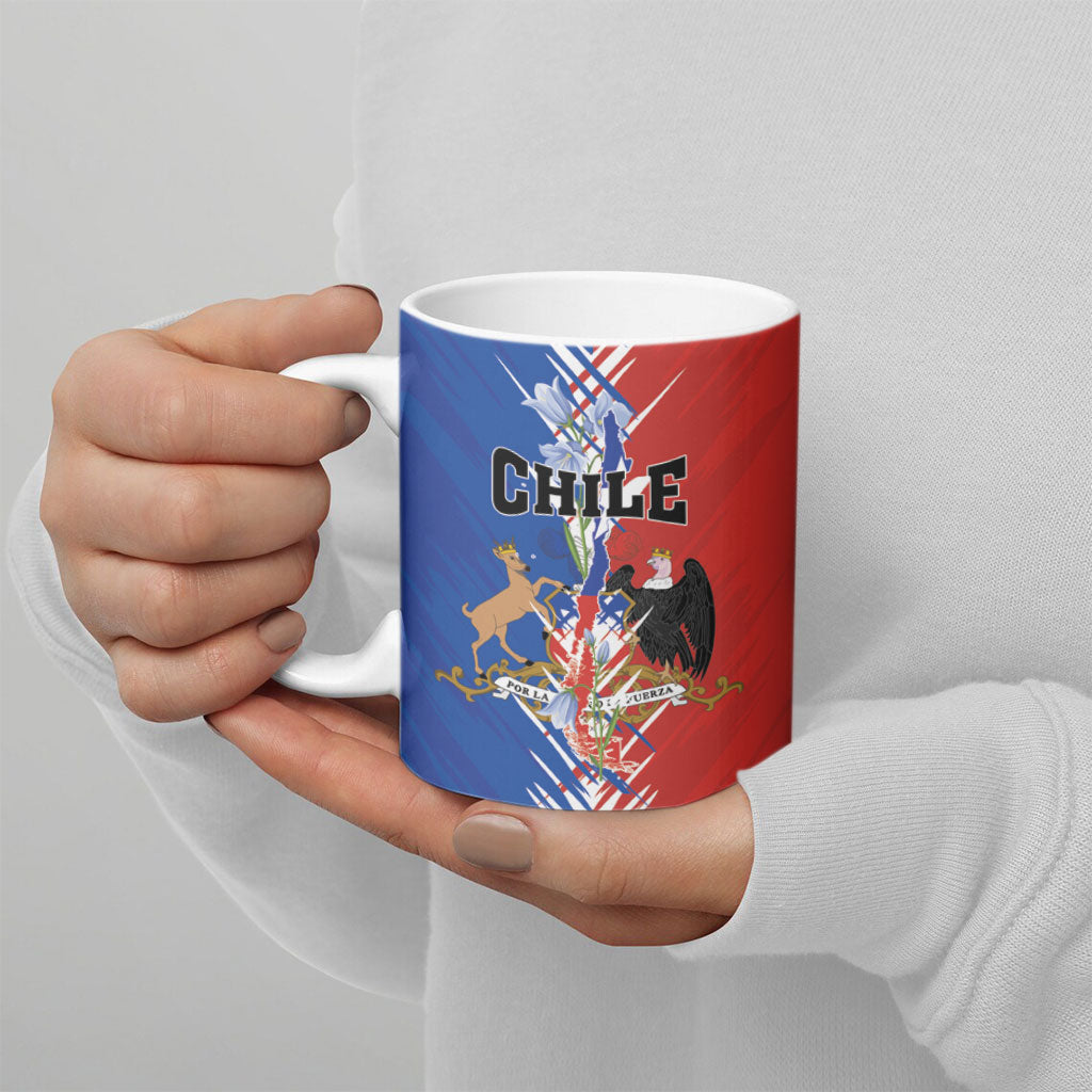 Personalized Chile Flag Map Ceramic Mug Happy Independence Day