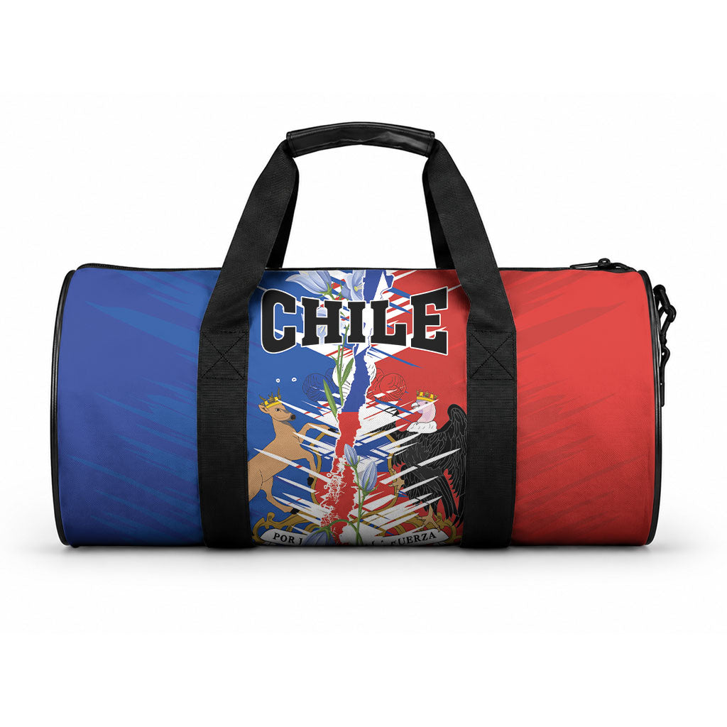 Chile Flag Map Duffle Bag Happy Independence Day