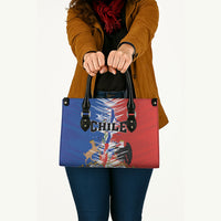 Chile Flag Map Leather Bag Happy Independence Day