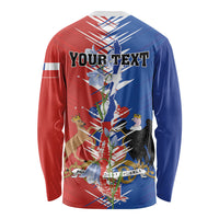 Personalized Chile Flag Map Long Sleeve Shirt Happy Independence Day