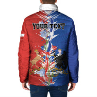Personalized Chile Flag Map Padded Jacket Happy Independence Day