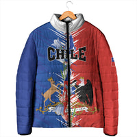 Personalized Chile Flag Map Padded Jacket Happy Independence Day
