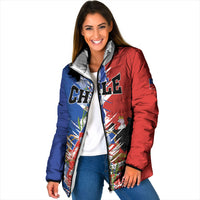 Personalized Chile Flag Map Padded Jacket Happy Independence Day