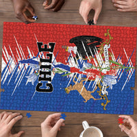 Chile Flag Map Puzzle Happy Independence Day