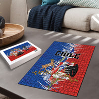 Chile Flag Map Puzzle Happy Independence Day