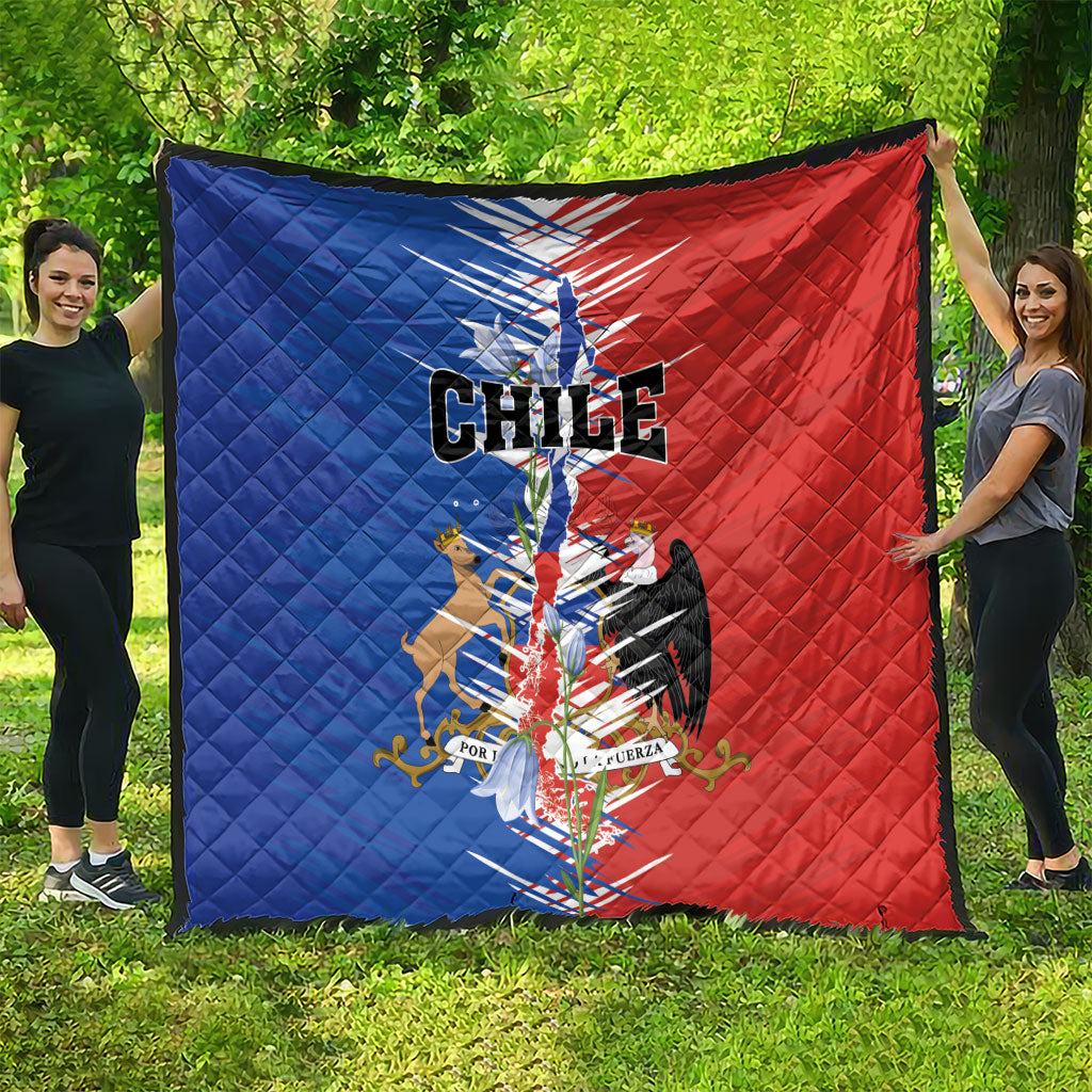 Chile Flag Map Quilt Happy Independence Day