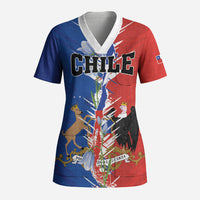 Personalized Chile Flag Map Scrub Top Happy Independence Day