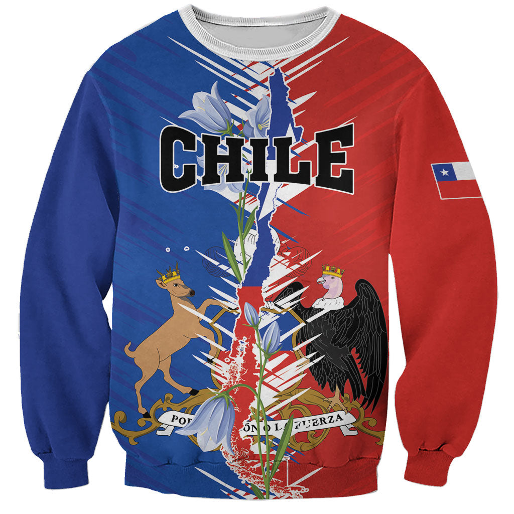 Personalized Chile Flag Map Sweatshirt Happy Independence Day