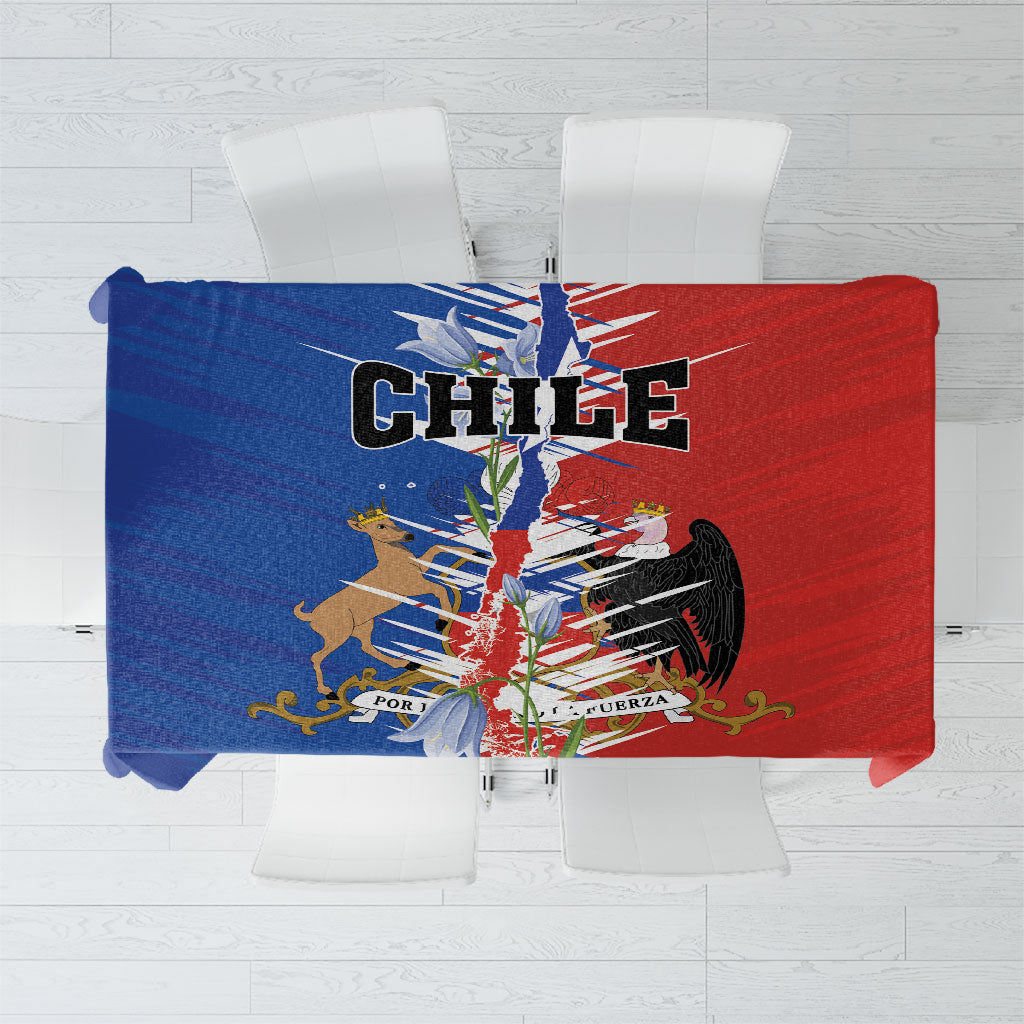 Chile Flag Map Tablecloth Happy Independence Day