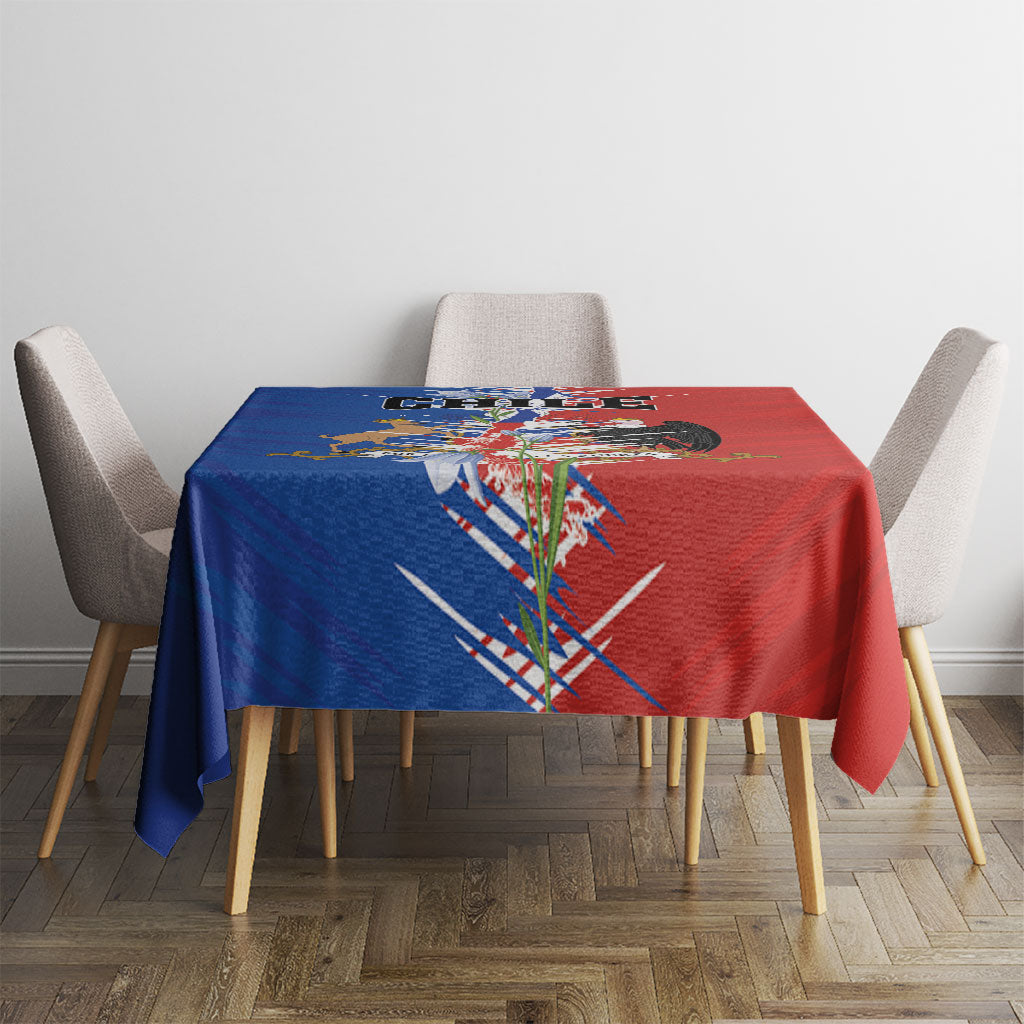 Chile Flag Map Tablecloth Happy Independence Day