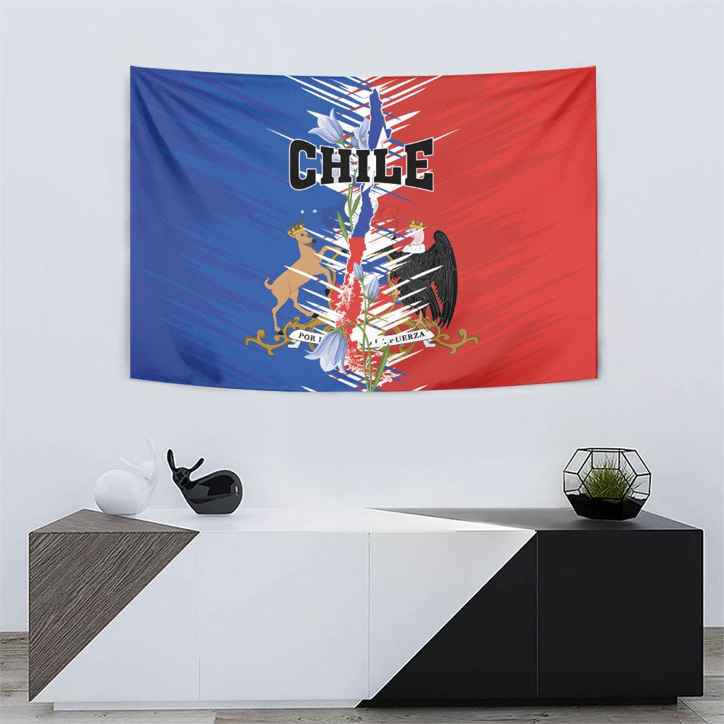 Chile Flag Map Tapestry Happy Independence Day