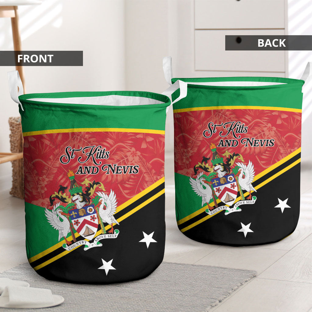 Saint Kitts and Nevis Laundry Basket Happy Independence Day
