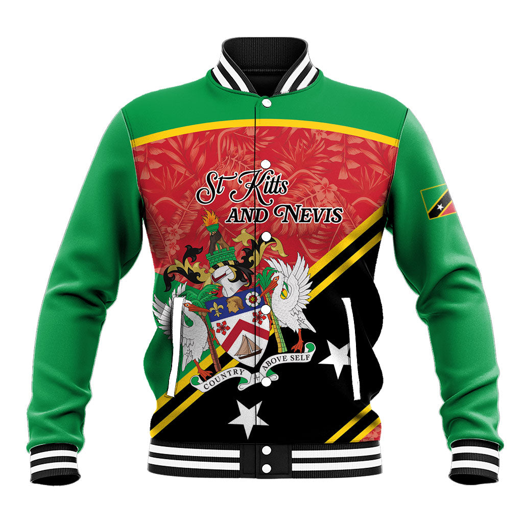 Personalized Saint Kitts and Nevis Baseball Jacket Happy Independence Day