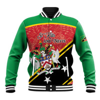 Personalized Saint Kitts and Nevis Baseball Jacket Happy Independence Day