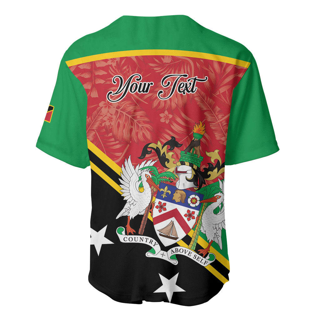 Personalized Saint Kitts and Nevis Baseball Jersey Happy Independence Day