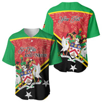 Personalized Saint Kitts and Nevis Baseball Jersey Happy Independence Day