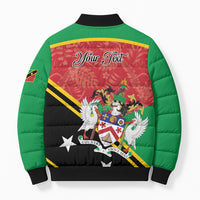 Personalized Saint Kitts and Nevis Bomber Puffer Jacket Happy Independence Day