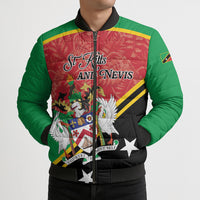 Personalized Saint Kitts and Nevis Bomber Puffer Jacket Happy Independence Day