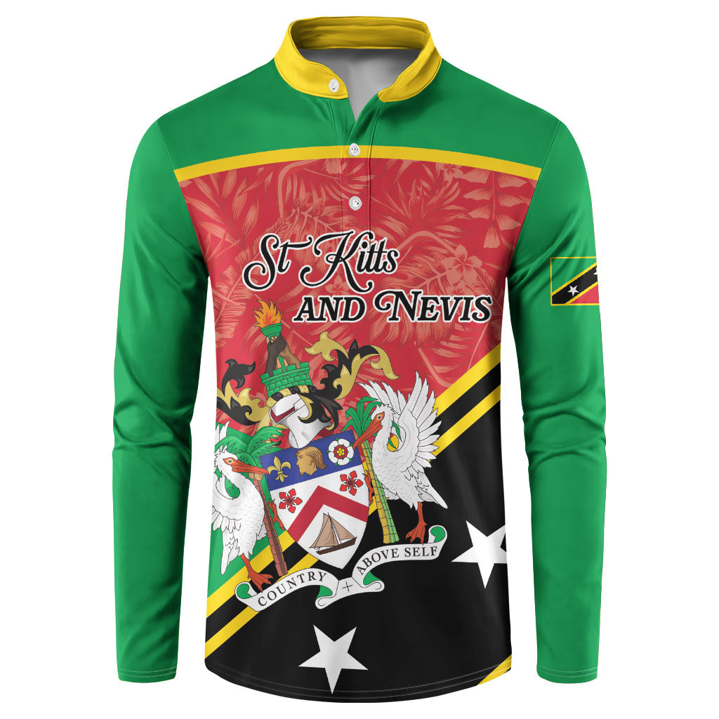 Personalized Saint Kitts and Nevis Button Sweatshirt Happy Independence Day