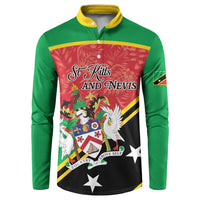 Personalized Saint Kitts and Nevis Button Sweatshirt Happy Independence Day