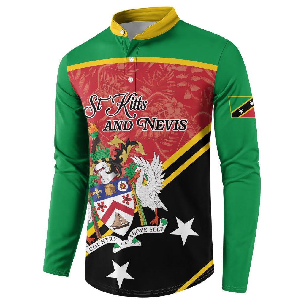 Personalized Saint Kitts and Nevis Button Sweatshirt Happy Independence Day
