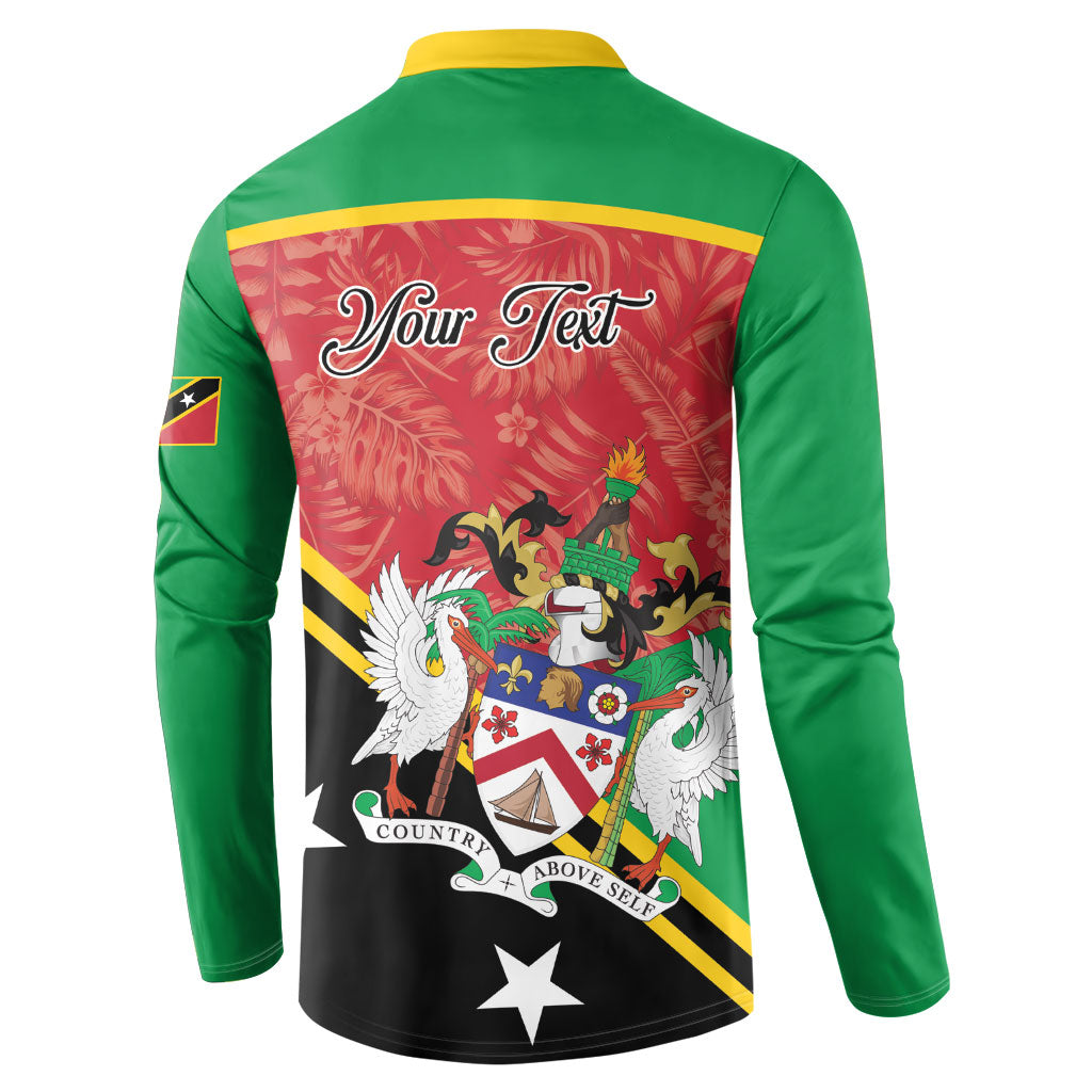 Personalized Saint Kitts and Nevis Button Sweatshirt Happy Independence Day