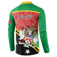 Personalized Saint Kitts and Nevis Button Sweatshirt Happy Independence Day