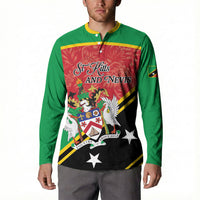 Personalized Saint Kitts and Nevis Button Sweatshirt Happy Independence Day
