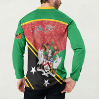 Personalized Saint Kitts and Nevis Button Sweatshirt Happy Independence Day