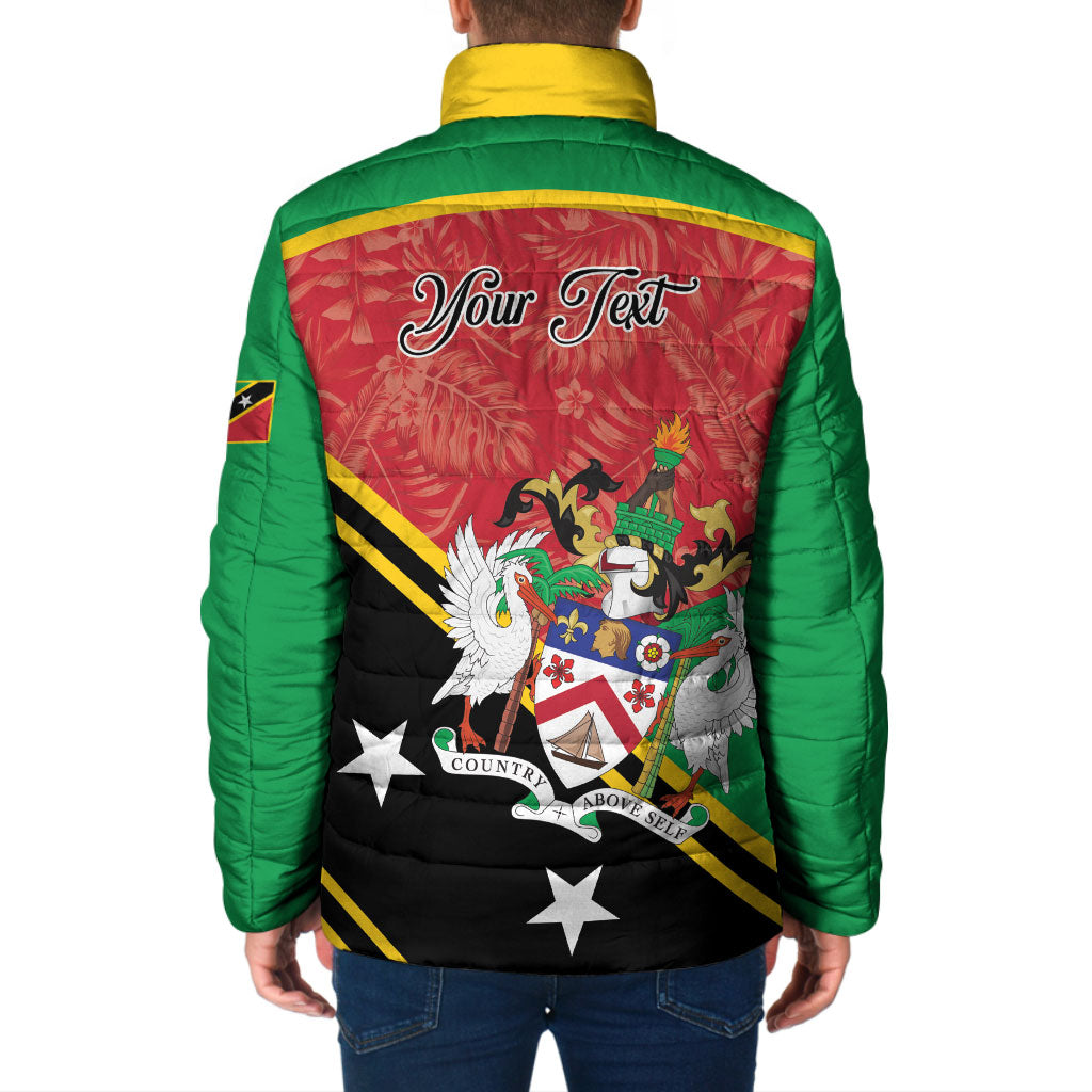 Personalized Saint Kitts and Nevis Padded Jacket Happy Independence Day