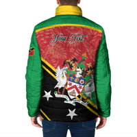 Personalized Saint Kitts and Nevis Padded Jacket Happy Independence Day