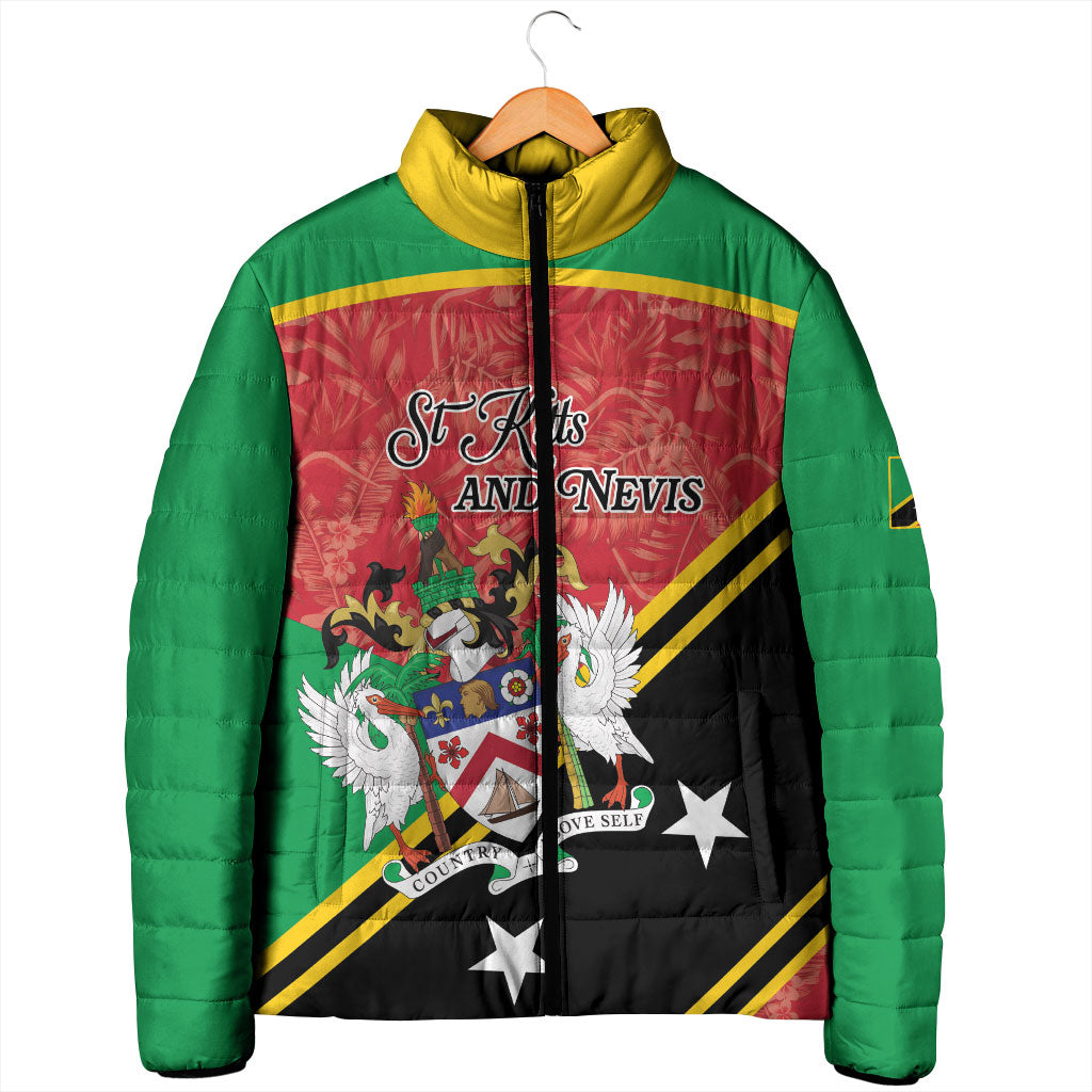 Personalized Saint Kitts and Nevis Padded Jacket Happy Independence Day