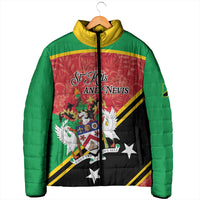 Personalized Saint Kitts and Nevis Padded Jacket Happy Independence Day