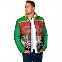 Personalized Saint Kitts and Nevis Padded Jacket Happy Independence Day